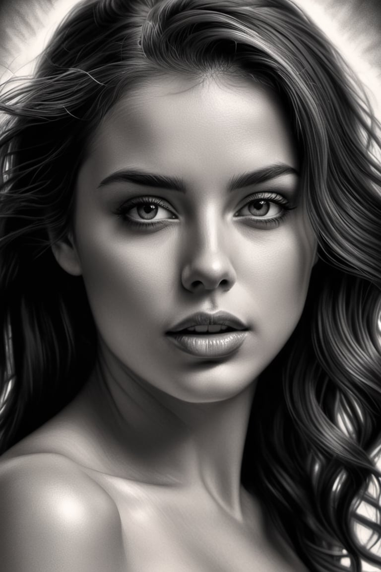 beautiful female face, great beauty,

in black and white,

pencil and charcoal drawing,

very detailed, a perfection,

good lighting,

photorealistic,

conceptual art,

perfect composition,

Beautiful, detailed, intricate and incredibly detailed octane rendering that is trending on artstation,

8k art photography,

photorealistic conceptual art,

soft natural volumetric cinematic perfect light,

chiaroscuro,

award-winning photography,

masterpiece,

pencil and charcoal on canvas,

drawing masterpiece,

photorealistic portrait,

Raphael,

caravaggio,

greg rutkowski,

whistle,

beksinski,

giger