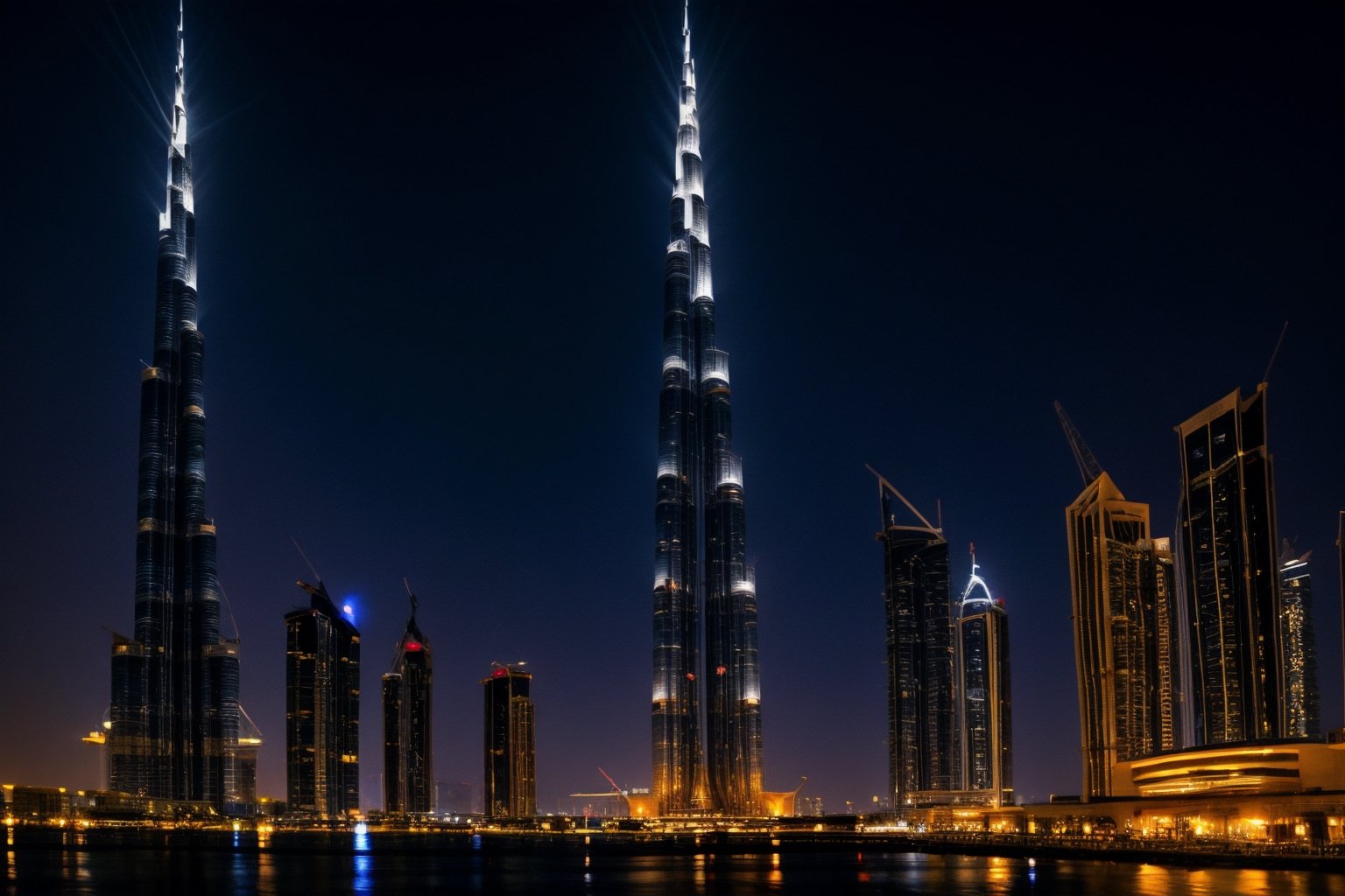 Burj Khalifa, cities, city, building, Dubai, Burj Khalifa,nighttime, HD phone wallpaper