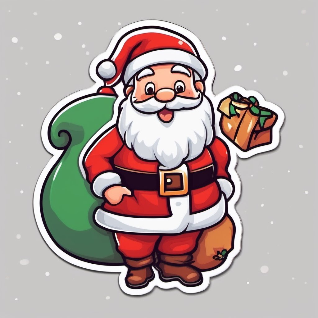 Santa Claus Cartoon Sticker