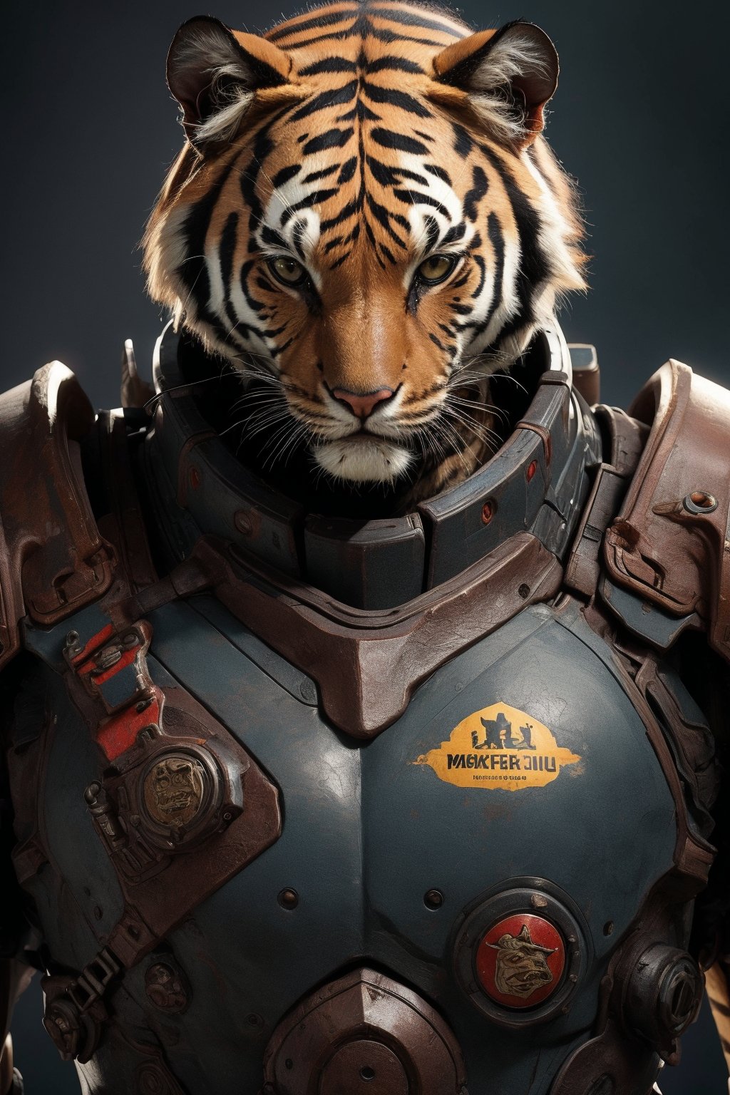 tiger boy, heavy armor, 8k, masterpiece, ultra-realistic, best quality, high resolution, high definition, 