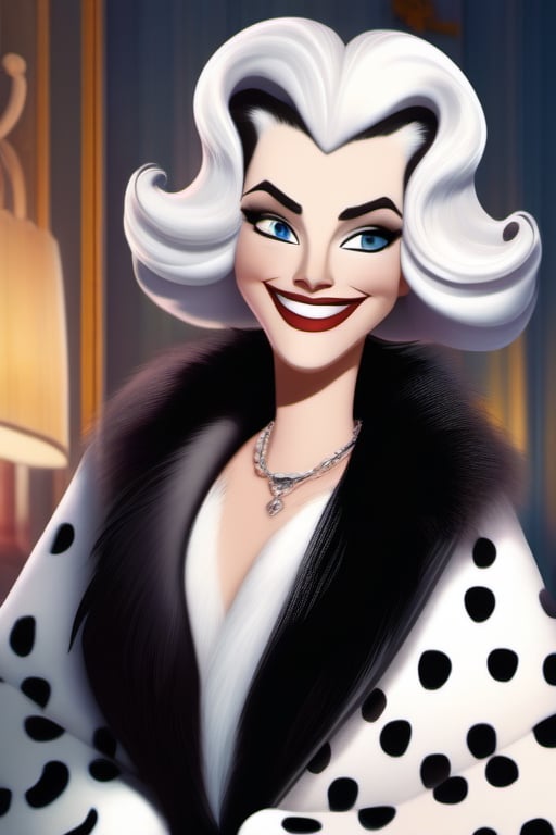 Cruella diville smiling 