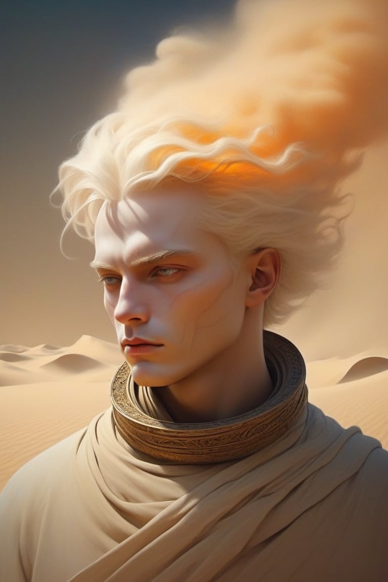 best quality, masterpiece,	
in dune, desert planet, sand, mojave dunes, Vladimir Harkonnenobese large floating man with open sores on his body, pure depravety in his eyes, ugly, large and albino, getting ready to kill someone, floating above the sand black intense eyes, is in a temple inside a massive stone sand temple, Around him, the air is a dust storm, 
ultra realistic illustration, siena natural ratio, ultra hd, realistic, vivid colors, highly detailed, UHD drawing, perfect composition, ultra hd, 8k, he has an inner glow, stunning, something that even doesn't exist, mythical being, energy, molecular, textures, iridescent and luminescent scales, breathtaking beauty, pure perfection, divine presence, unforgettable, impressive, breathtaking beauty, Volumetric light, auras, rays, vivid colors reflects.,LegendDarkFantasy,DonMB4nsh33XL ,cyberpunk style