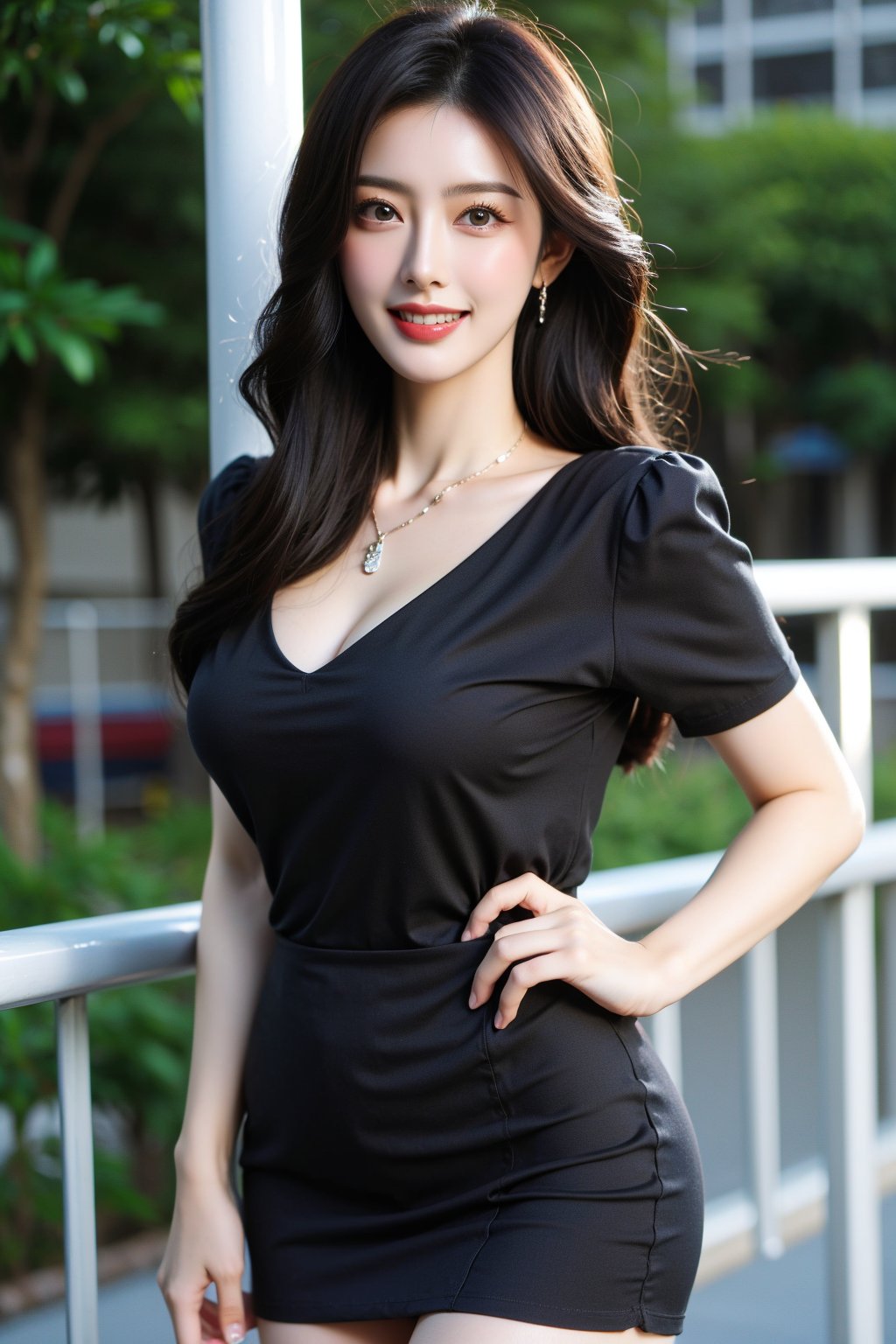 a beauitful woman,she is travelling in Singpore,short skirt,cute, black dress,neckless,pretty face ,smile,she looks like Monica Bellucci,pretty,（white teeth）Asia,Woman ,Taiwan ,taiwanese,tidy tooth (very sexy)  ,big_breasts,she is so amazing ,shi is so sexy
