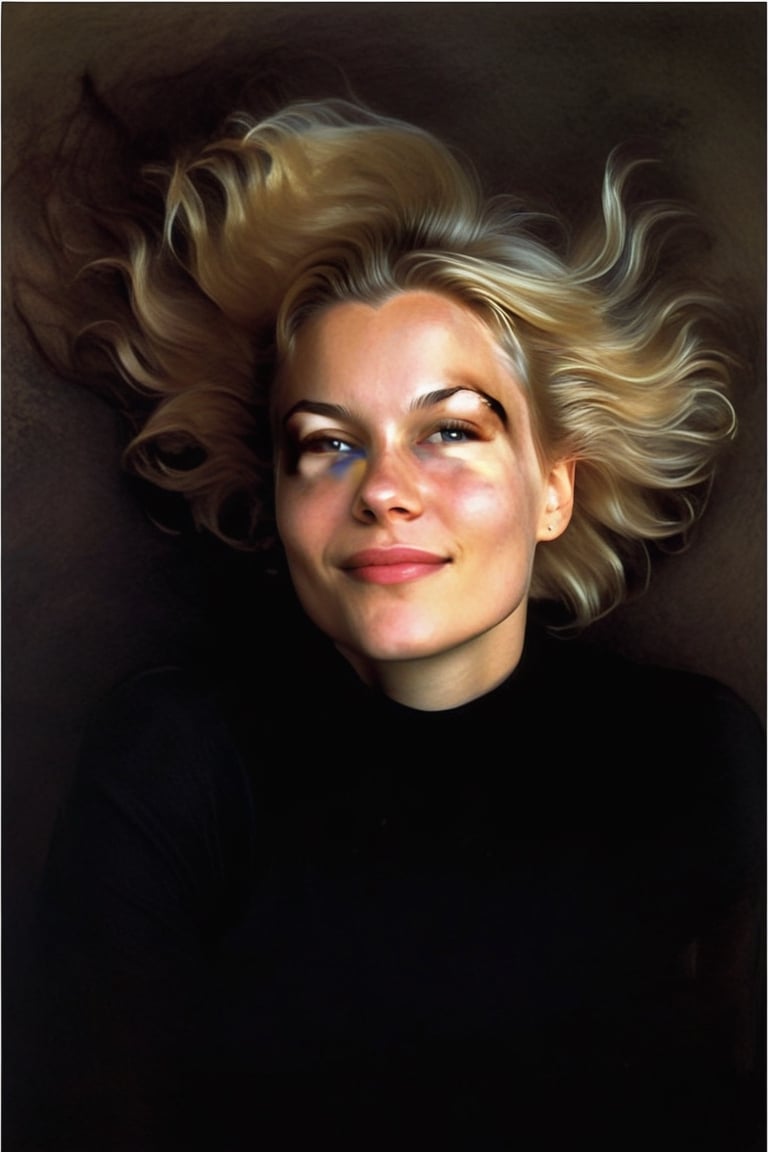 (((Iconic girl blonde short hair light but extremely beautiful)))
(((view aerial, beautiful smile)))
(((chiaroscuro darkness light colors background)))
(((masterpiece,minimalist,epic,
hyperrealistic)))
(((Monochrome light solid vivid colors)))
(((Gorgeous,voluptuous,
sophisticated)))
(((by Annie Leibovitz style,by caravaggio style))),digital artwork by Beksinski