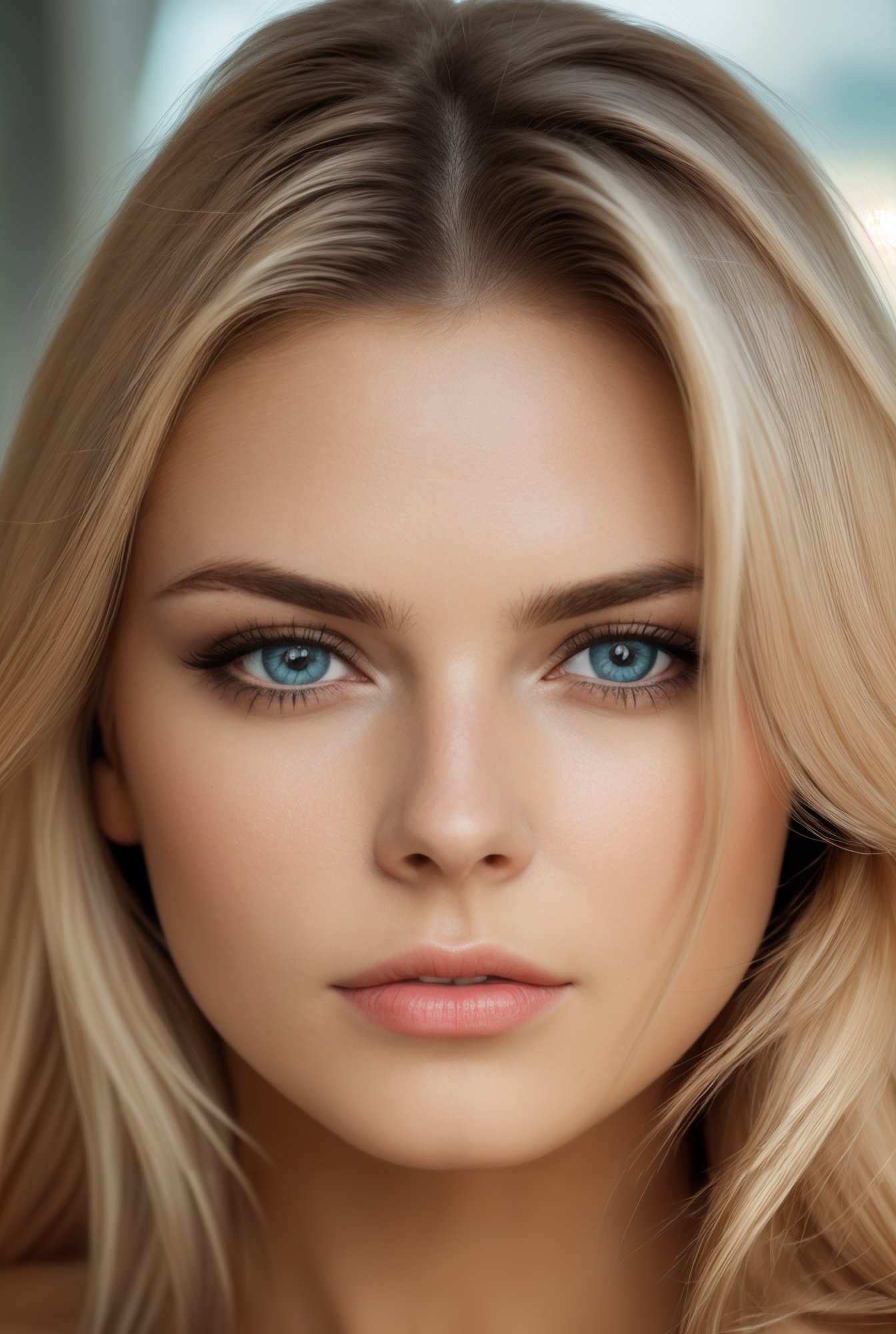 score_9, score_8_up, score_7_up, sole_female, blonde, face, art, symetrical face, makeup, ,photo of perfecteyes eyes