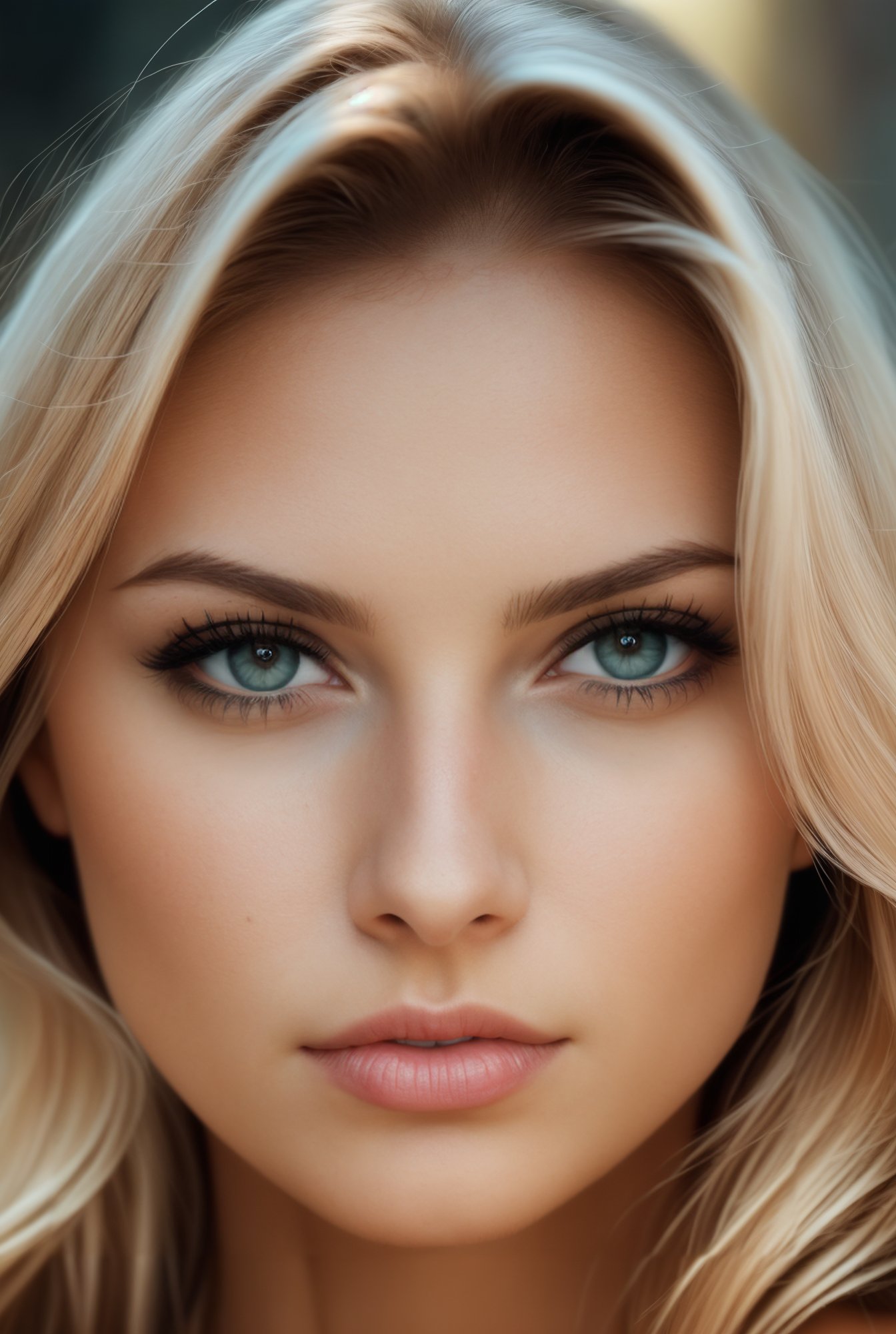 score_9, score_8_up, score_7_up, sole_female, blonde, face, art, symetrical face, makeup, ,photo of perfecteyes eyes