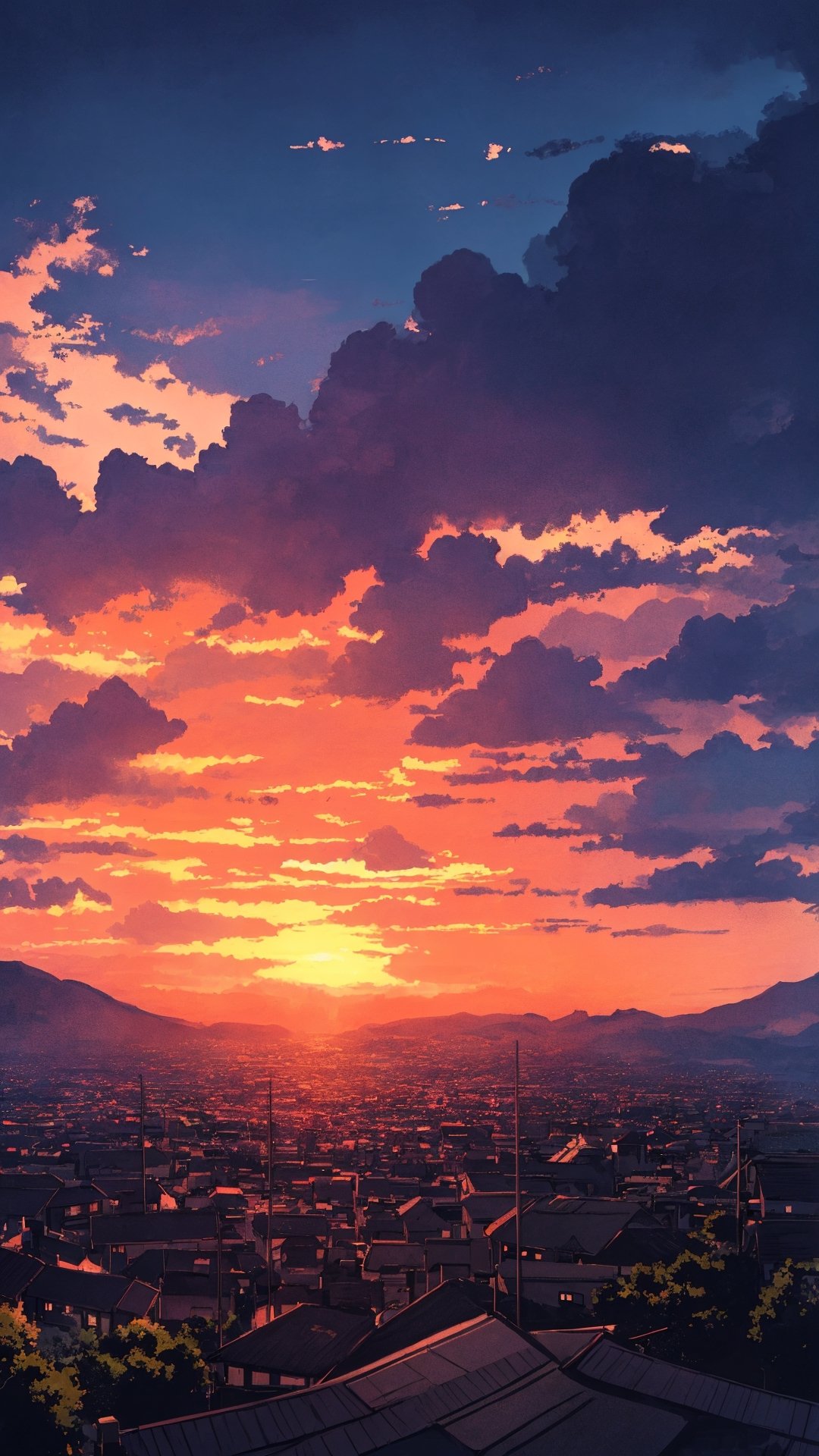 a calming and soothing anime scenery with cloudy sky, dawn time in a fores.

 4k, ultra hd, high quality, wide view, anime scenery, crispy detailed picture.
