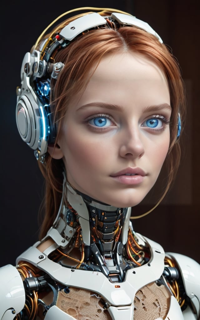 masterpiece, best quality, realistic, extreme realism, 1girl, Deru, extremly detailed face,  (reelmech:1.5),complex 3d render ultra detailed of a beautiful porcelain profile woman android face, ((cyborg)), robotic parts, 150 mm, beautiful studio soft light, rim light, vibrant details, luxurious cyberpunk, lace, hyperrealistic, anatomical, cable electric wires, microchip, elegant, beautiful background, octane render, 8k, best quality, masterpiece, an extremely delicate and beautiful, extremely detailed ,CG ,unity ,wallpaper, (realistic, photo-realistic:1.37),Amazing, finely detail, masterpiece,best quality,official art, extremely detailed CG unity 8k wallpaper, absurdres, incredibly absurdres, robot, full body shot, sitting, 