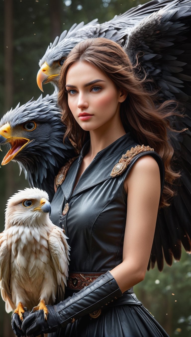 (+18) , nsfw, 

A sexy female practicing Falconry,
Falconry can be defined as the taking of wild quarry in its natural state and habitat by means of a trained raptor. This ancient art is a very demanding endeavor, requiring a serious dedication of time and energy from the falconer.

ultra detailed face, 
symmetrical eyes, 
soft face, 
Long Cleavage, 
Clean armpits, 
Mini skirt, 
tired and happy,

Falconry glove,

((view from below, looking upwards))), Insanely detailed portrait of a 
Intricate Photography, 
A Masterpiece, 
8k Resolution Artstation, 
Unreal Engine 5, 
Cgsociety, 
Octane Photograph, sharp focus ,
,