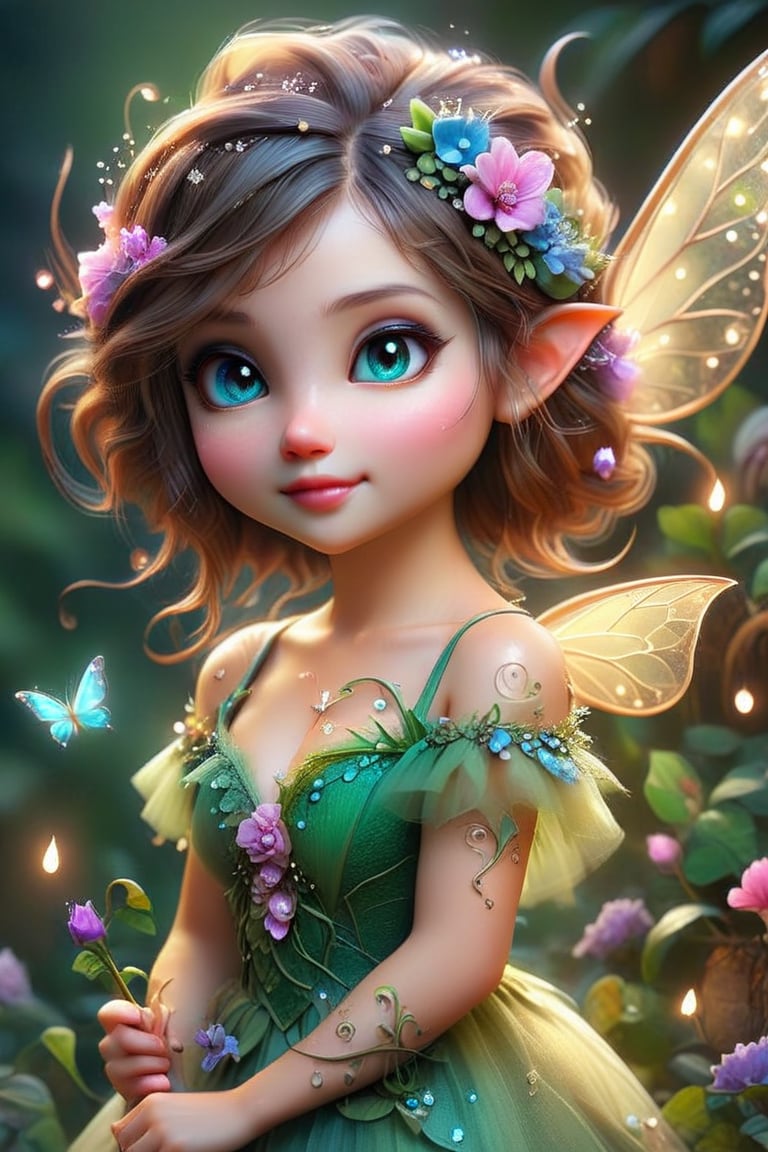 create something ,JediStyle,Fairy, pixie, adorable, ADD MORE DETAIL, more detail, more detail, cute girl, realistic 