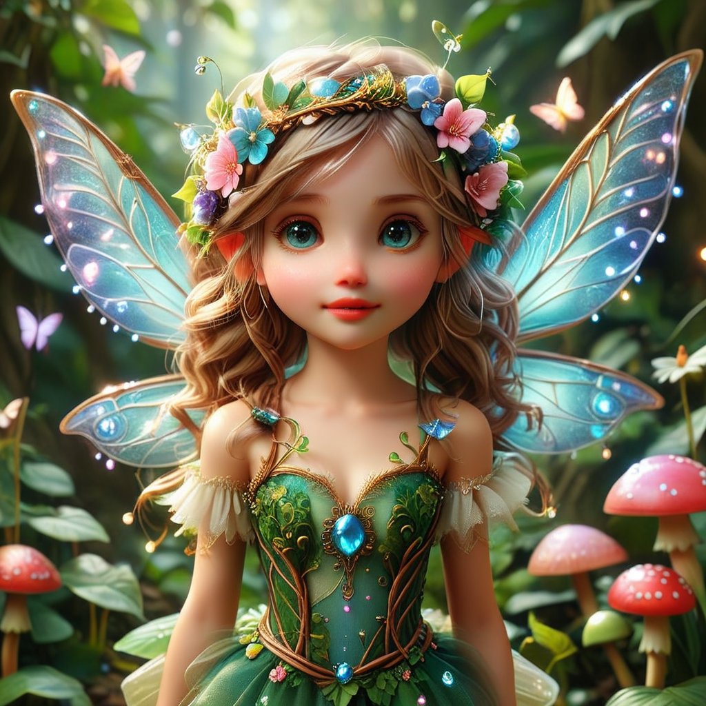 create something ,JediStyle,Fairy, pixie, adorable, ADD MORE DETAIL, more detail, more detail, cute girl,