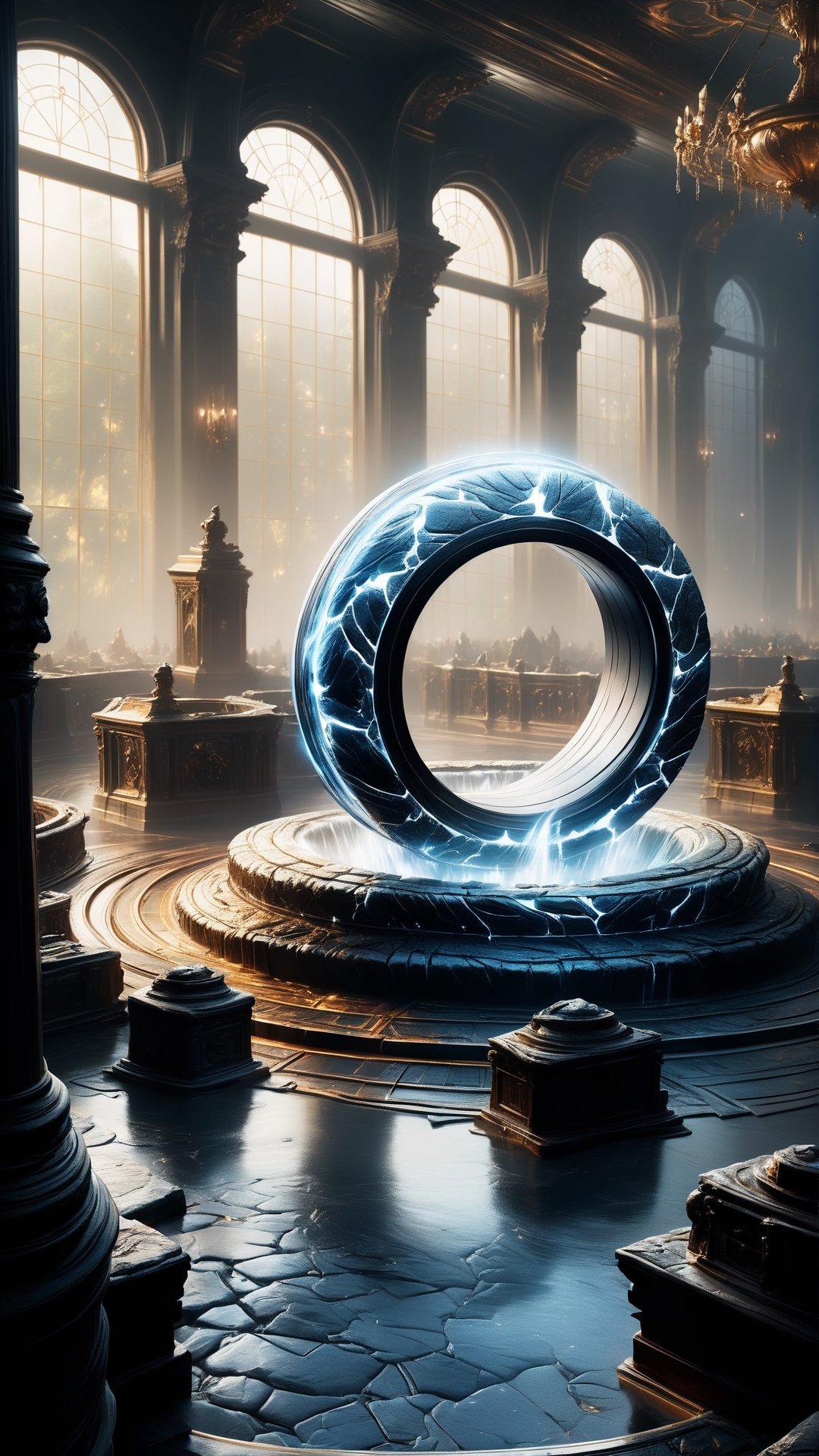 
Imagine a ring with power rings around it, concept art, art by Raymond Swanland Greg Rutkowski, thomas kinkade, James Jean
