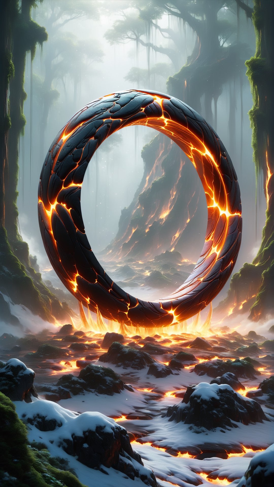 
Imagine a ring with power rings around it, concept art, art by Raymond Swanland Greg Rutkowski, thomas kinkade, James Jean
