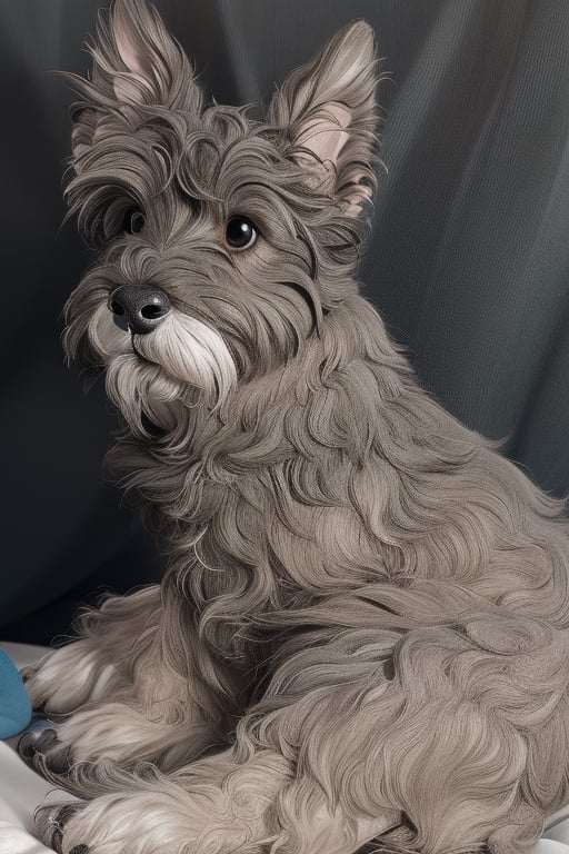 beautiful baby,3D , schnauzer