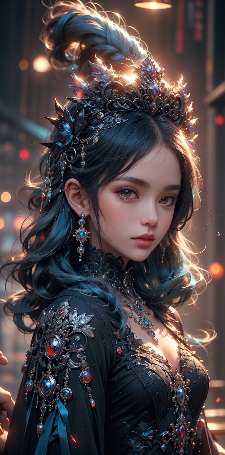 masterpiece,best quality,absurdres,(((movie lighting)))CG light ,3D,exquisite,facial features,prefect face,shiny skin,a japan girl withlong hair and (((blue hair))), hold LED lightlois ,van baarle and rossdraws, charlie bowater rich deep colors, neoartcore and charlie bowater, style of charlie bowater, charlie bowater art style, anna dittmann alberto vargas, long azure blue hair, by Charlie Bowater, charlie bowater and artgerm, marc brunet,perfect light,cool,in water,explosionmagic ,excessive energy