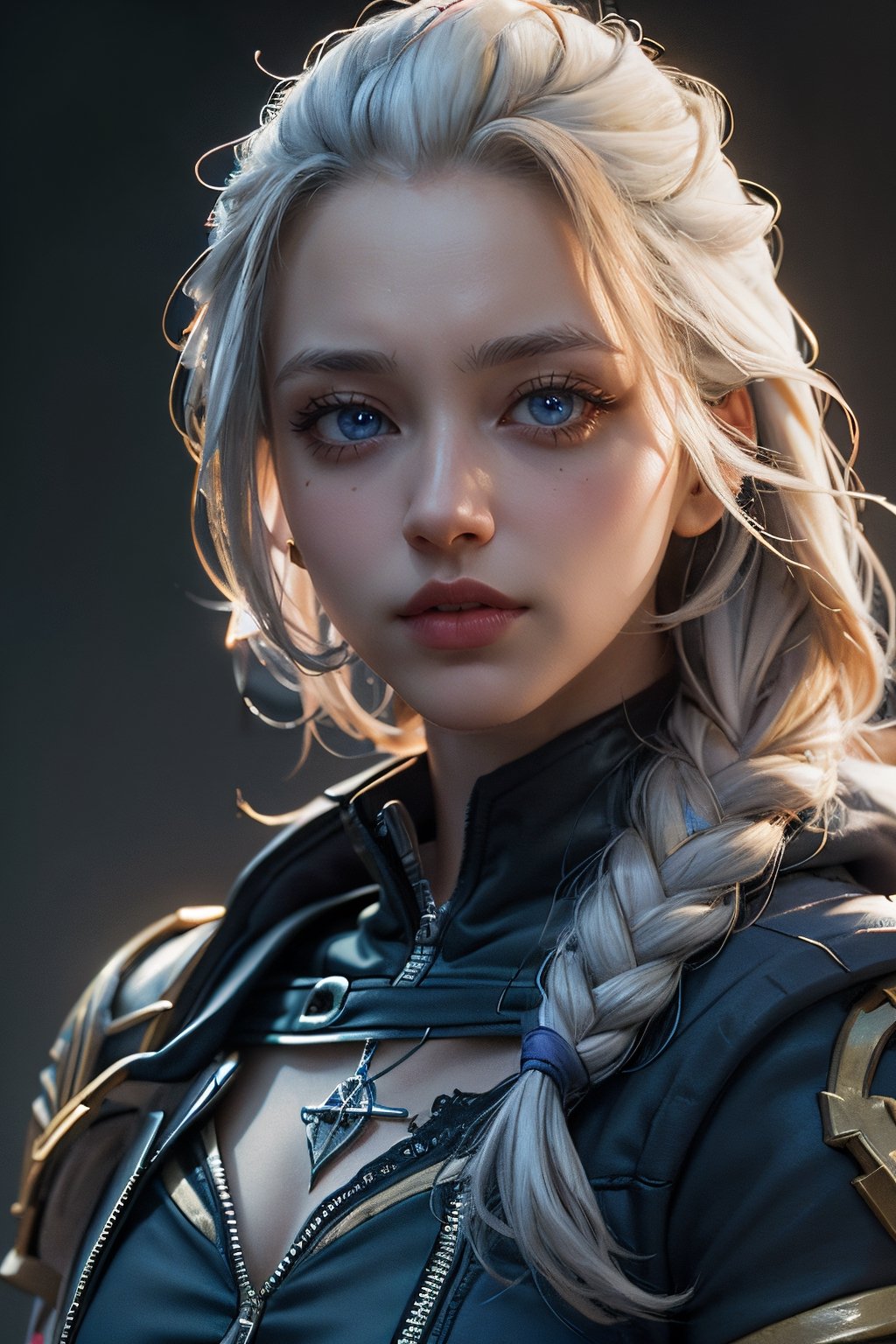 modelshoot style,(extremely detailed 8k wallpaper),a photo of a 1girl, ((a real perfect female Jaina, blue eyes)), light high ornamented armour,hyper details,volumetric lighting,cinematic lights,photo bashing,epic cinematic,octane render,extremely high detail,post processing,8K wallpaper,Film Grain,denoise,redshift style,photoshoot,Intricate,High Detail,dramatic,sylvanas_windrunner_aiwaifu,Realism,More Detail, JainaProudmoore