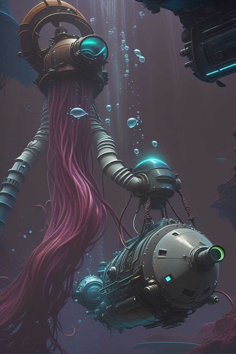 Nazare Subnautica vol.2, by Luis Duarte, Nanopunk, blue shading, Nazare style, Element Water, Mythpunk, Graphic Interface, Space Art, Sci-Fic Art, Dark Influence, NijiExpress 3D v3, Kinetic Art, Datanoshing, Oilpainting, Ink v3, Splash style, Abstract Art, Abstract Tech, Cyber Tech Elements, Futuristic, Epic style, Illustrated v3, Deco Influence, AirBrush style, drawing