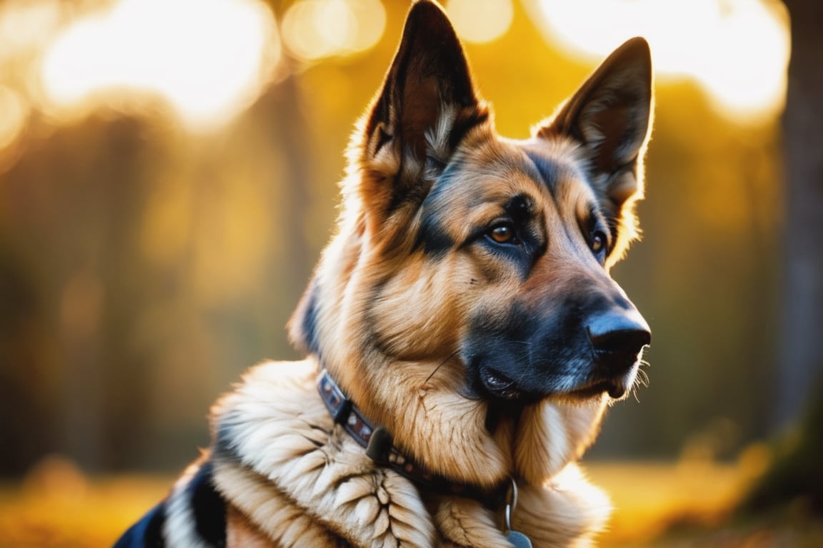 German shepherd dog detailed, dramatic award winning, cinematic lighting, volumetrics dtx, (film grain, bokeh, depth of field, interaction), (masterpiece), (extremely intricate:1.3), (realistic),photo r3al,ste4mpunk,iat dog,Pet Lovers