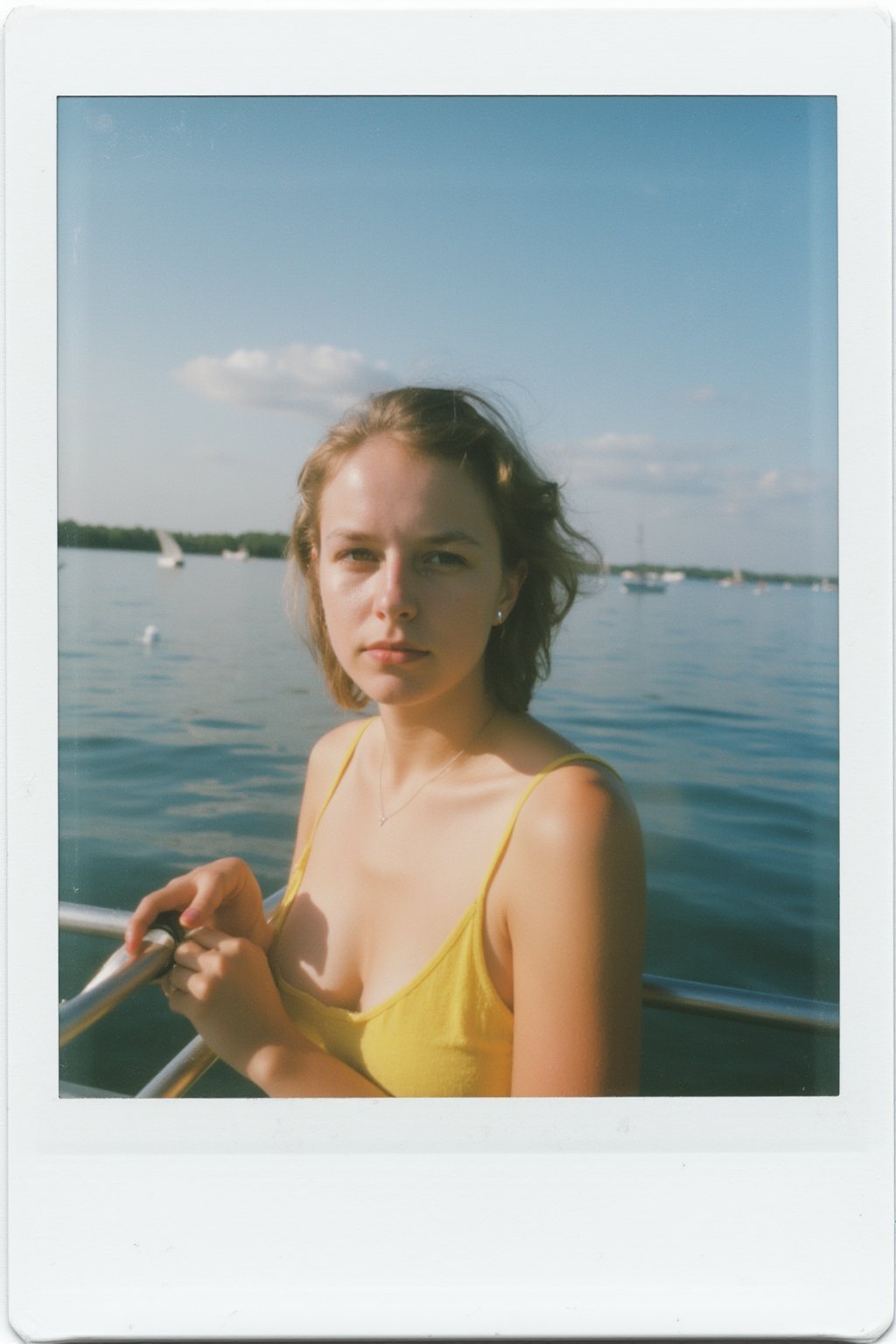 Amateur photography, Casual, noise, high contrast, nice colors, slight motion blur, jpeg artifacts, on flickr in 2007, ,photorealism,realistic lighting, 
(homemade photo, candid shot, natural lighting, {medium shot | close-up}, 
instax picture of attractive girl on a boat, full body shot, iPhone 15 camera
 Polaroid photo with frames and scribbles, by Martin Parr + Martha Cooper, documentary photography. This photo was taken with a retro Polaroid camera from the 1970s.

 minimalist studio setting, minimalist, dynamic motion graphics, soft lighting, hyper-realistic rendering, Canon 1Dx camera a strong, focused women in their 20s
. timeless, ethereal quality.,perfect eyes,skin blemish,detailed skin, flfmt,2007 blog,2005 blog