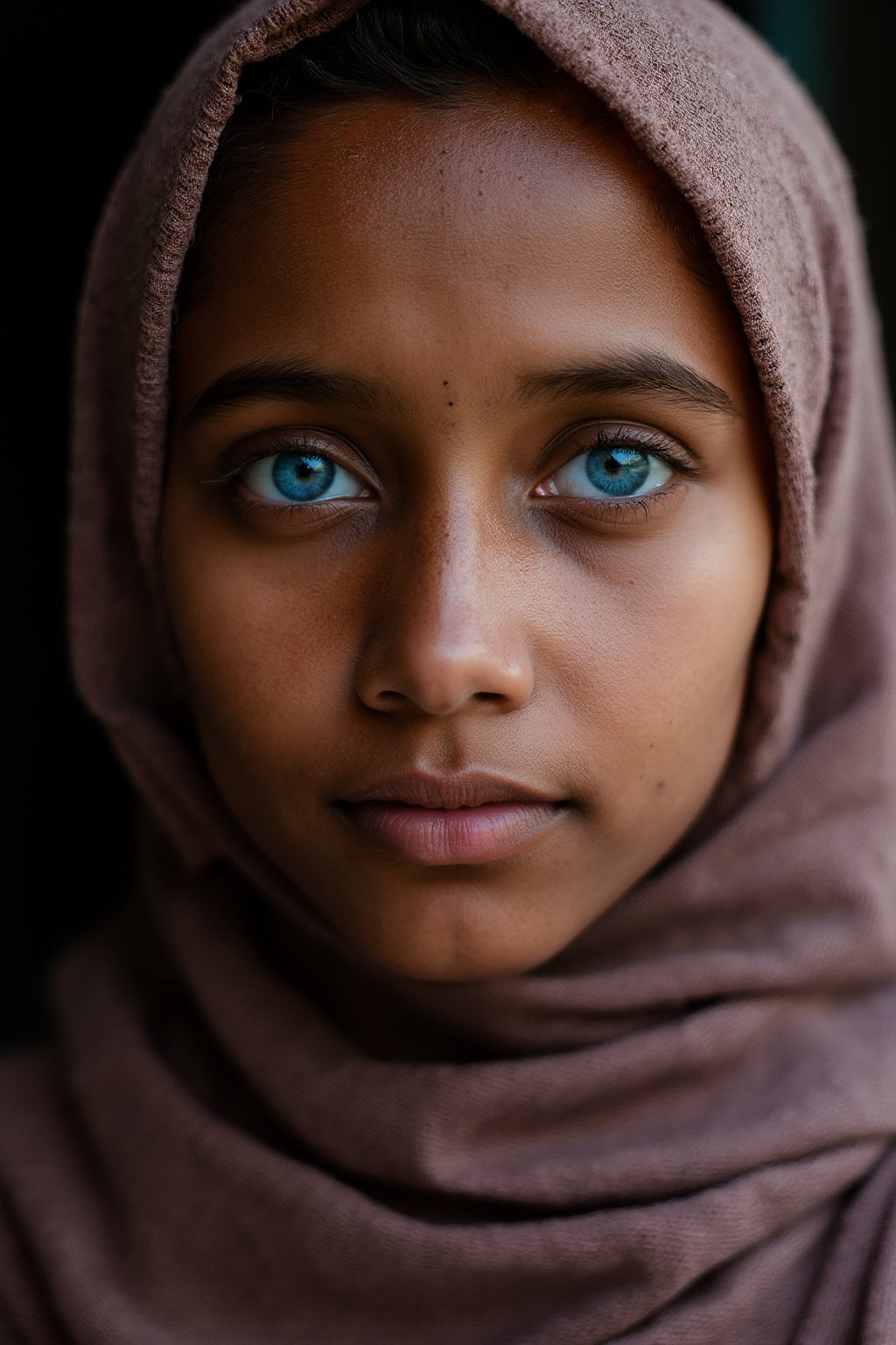 Photography in (steve mccurry style), a young Somali woman with striking blue eyes, cultural portrait, emotive humane photography, rich colors, analog film, film grain, kodachrome, intricate details, insanely detailed, natural lighting, 8k, hdr, masterpiece, award winning photography, Fine art photography style, film photography style.
The overall composition has a cinematic, feel, blending the nostalgia of classic paintings with every day life. flfmt
