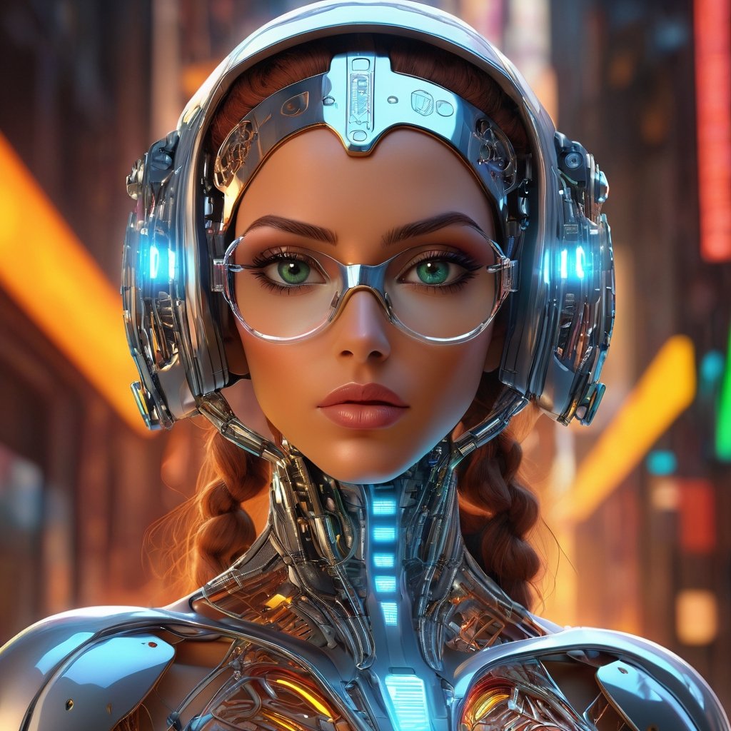 (highres,masterpiece:1.2),ultra-detailed,realistic,physically-based rendering,cyborg woman,Ultra-Modern Burqa, electronic systems on-head humanoids,with a detailed brain that you can see,cranial mechanical parts representation,female face,beautiful detailed eyes,beautiful detailed lips,muscle wire,flesh-colored skin,metallic elements,digital interface,glowing circuitry,advanced sensors, ((((Translucent mask-Glasses)))) ,high-tech prosthetics,seamless integration,artificial intelligence,technological enhancements,wearable technology,modern aesthetics,bionic enhancements,advanced biotechnology,sleek and futuristic design,blending of human and machine,symbolic representation of human evolution,harmonious coexistence of organic and synthetic components,vivid colors,dynamic lighting