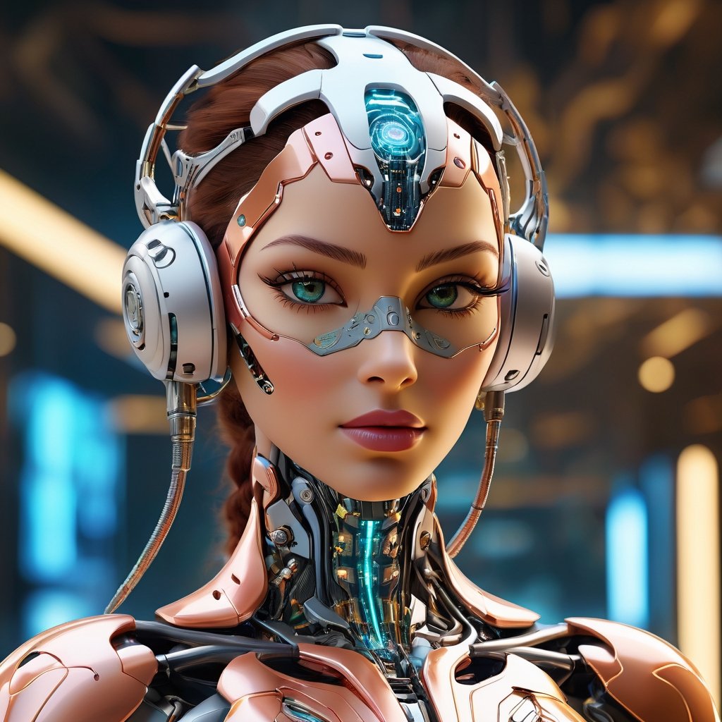 (highres,masterpiece:1.2),ultra-detailed,realistic,physically-based rendering,cyborg woman,electronic systems on-head humanoids,with a detailed brain that you can see,cranial mechanical parts representation,female face,beautiful detailed eyes,beautiful detailed lips,muscle wire,flesh-colored skin,metallic elements,digital interface,glowing circuitry,advanced sensors, ((((mask-Glassesmask)))) ,high-tech prosthetics,seamless integration,artificial intelligence,technological enhancements,wearable technology,modern aesthetics,bionic enhancements,advanced biotechnology,sleek and futuristic design,blending of human and machine,symbolic representation of human evolution,harmonious coexistence of organic and synthetic components,vivid colors,dynamic lighting