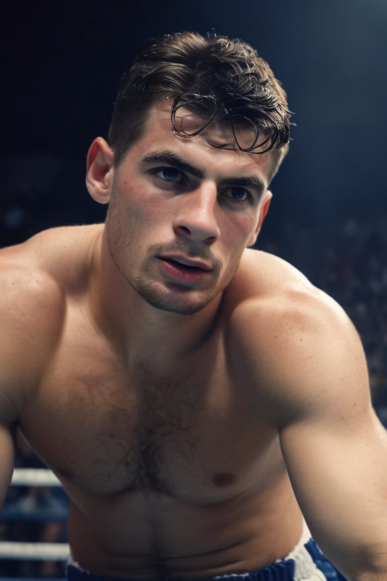 score_9, score_8_up, score_7_up, score_6_up, score_5_up, score_4_up, a italian boxer, handsome, fighter, bantamweight, champion, wearing boxing gloves, olympics, sports, very hairy, chest hair, arm hair, stubble, nerd, old skool, cool, sweat, black hair, youthful, eastern european, Italy, arena, olympics 2024, max verstappen, 

8k, cinematic lighting, very dramatic, very artistic, soft aesthetic, innocent, realistic, masterpiece, hdsrmr, cinema verite, film still, ((perfect anatomy): 1.5), best resolution, maximum quality, UHD, life with detail, analog, cinematic moviemaker style, Movie Still, gq