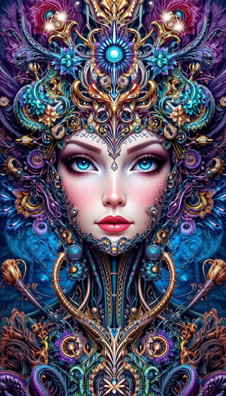 Josef Thoma's digital illustration captures the intricate essence of a steampunk beauty robot, a masterpiece trending on ArtStation. This detailed work features an elaborate composition of gears and clockwork, brought to life with vibrant fantasy colors that enchant the viewer, embodying the imaginative spirit of steampunk artistry.,visionary art style