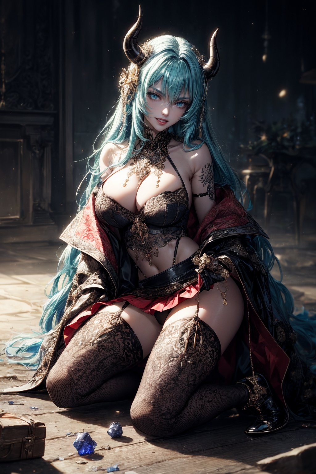 (((Masterpiece, Top Quality, High Resolution))), 8k, Breaking. cruel cosmic fallen demon, cruel, evil, detailed eyes:1.3, Breaking, detailed face:1.3, accessories, (full body tribal tattoo), super detailed design jackete-on off shoulder, D cup cleavage, denim mini skirt break, bioluminescence, creepy, Re,.HELL SENT, very bright color, light particles:1.2, with shining light, Mshiff, wallpaper art, UHD wallpaper, cowboy shot,, evil glow, evil laugh,. Kiana Kasrana,YAMATO,rolopekka,noelledef,outfit-km,purple dress,yaemikodef,monadef,kamisatoyakadef,alexia_olis,arlecchino,phlg