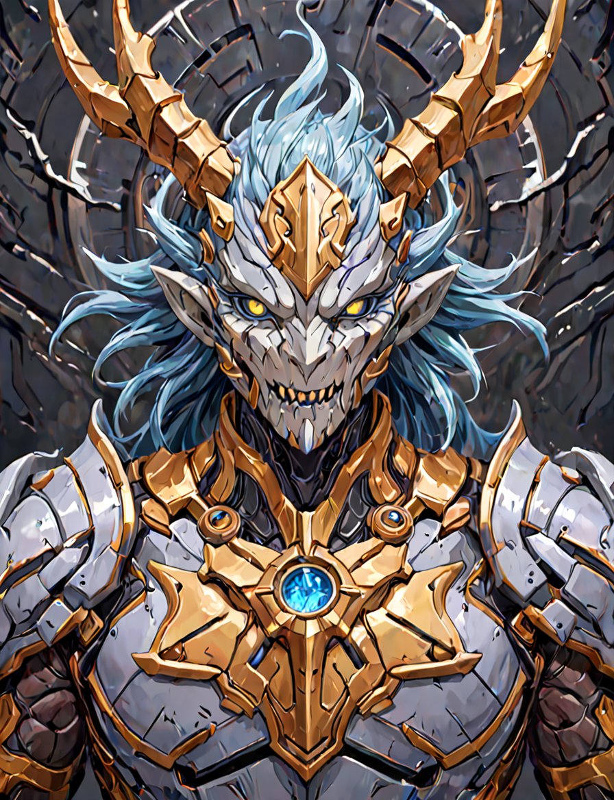 (head and shoulders portrait:1.2), a Warforged manticore , sentient construct of gleaming metal and gears, is dressed in intricately detailed armor. Inspired by the art of Destiny 2 and the style of Guardians of the Galaxy,art_booster