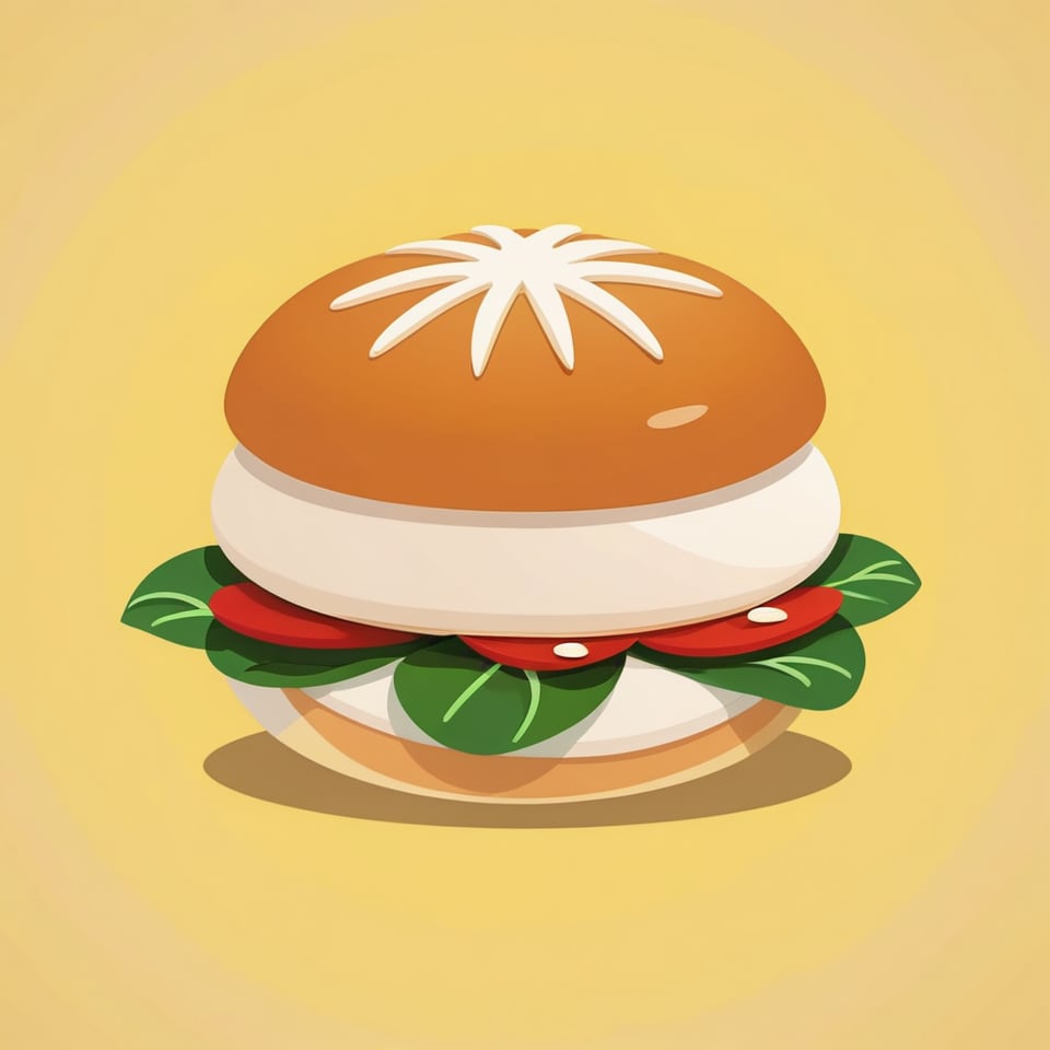 Baozi bun ,3D,Cartoon,Flat vector art,Vector illustration,Illustration