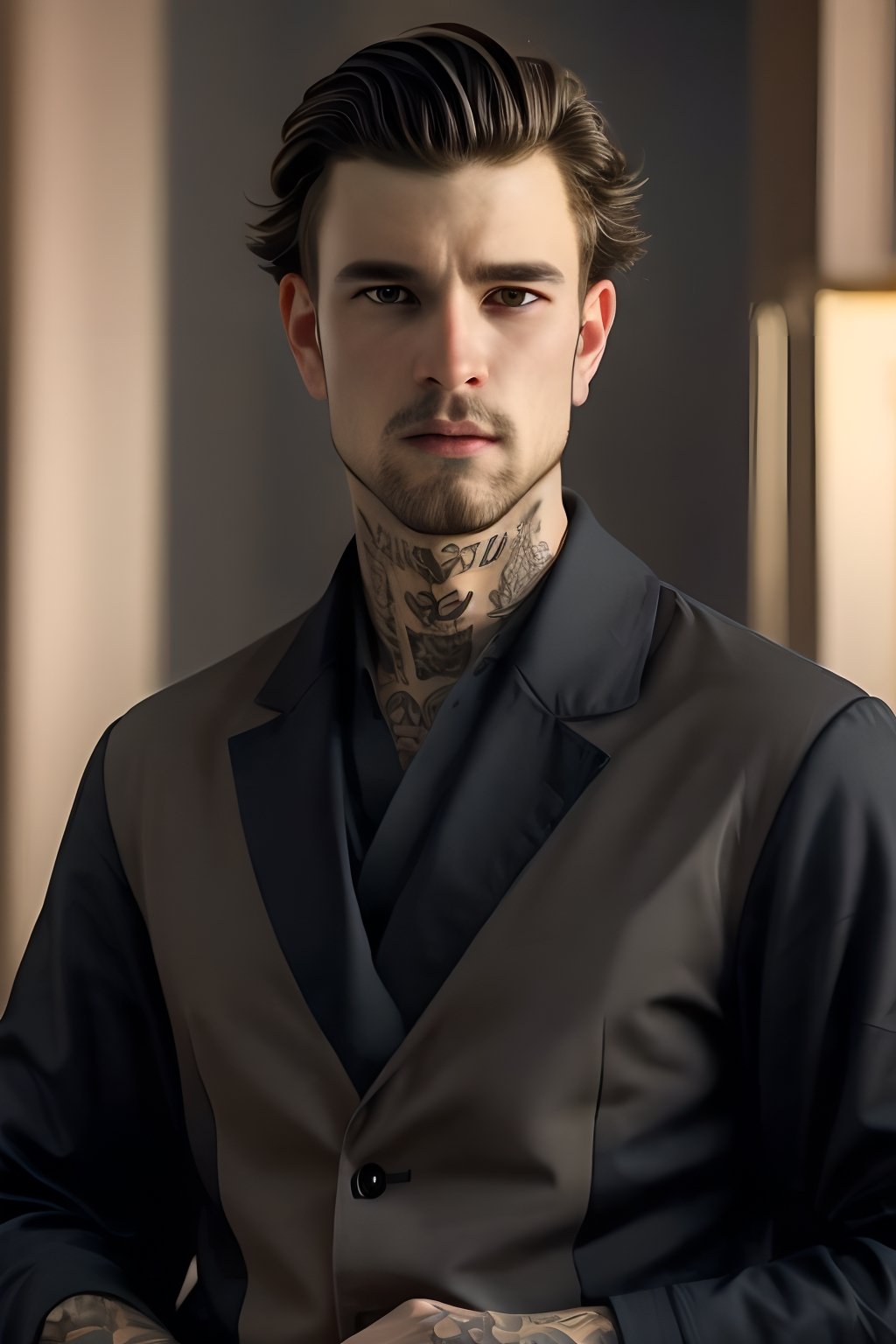 (((scrawny evil dark wizard))), (black aura): an attractive pale hot young man, ((covered in tattoos)), thin, european, skinny, short hair, black hair, villainous, wearing black silk robes, thick eyebrows, renaissance painting, handsome, hot, slender, sleazy, twink, (eurotrash), dark magic, dark fantasy, fantasy, high fantasy, realistic, cinematic lighting, 8k, in a dark room, scary, bones, facing in front (portrait close-up), tattoos, thug, art by john singer sargent, greg rutkowski, Kocic, 1 girl,oil painting,classic painting, Masterpiece