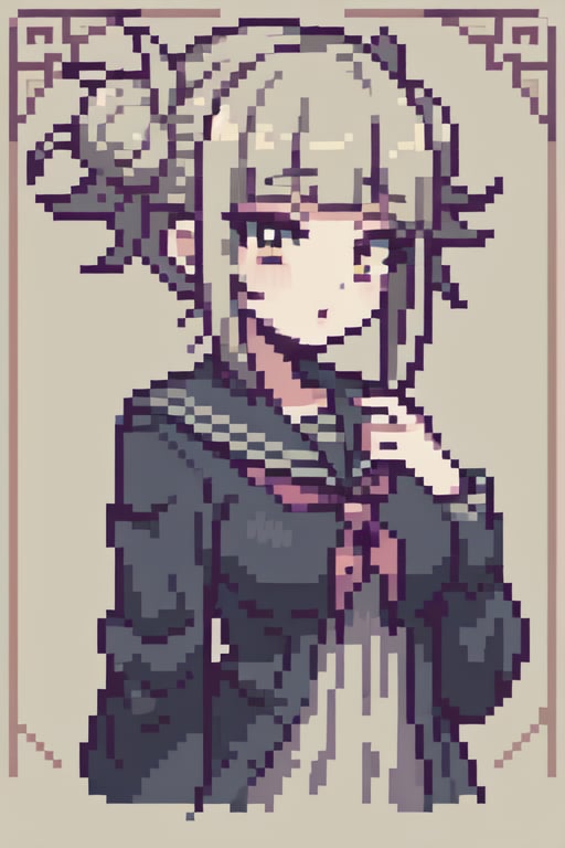 darkest dungeon style, solo men, Victorian women, elegancy, graceful, Victorian background, Rougher, professional artwork, famous artwork, fantasy class, Rogue, Soriz Granblue,toga_himiko, school uniform, serafuku, sailor collar, cardigan