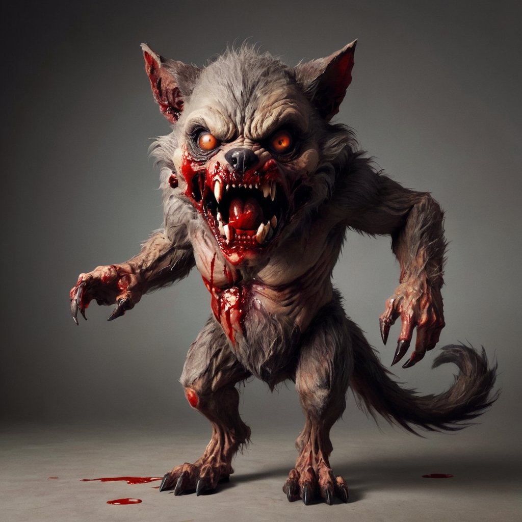 bloody deformed werewolf