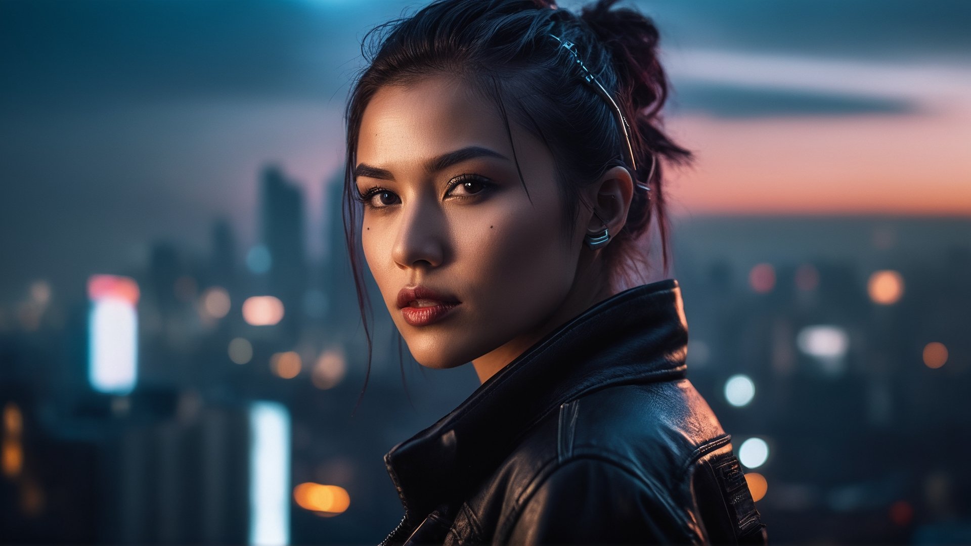 RAW photograph, shot with Canon6D Mark 2, 50mm Nikon, photorealistic, ultrarealistic masterpiece, highly detailed face and skin texture, realistic skin, high contrast, high resolution, evening lighting, mood lighting, best quality

cyberpunk city skyline at night