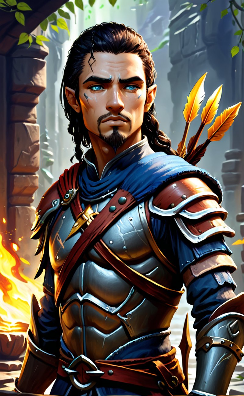 Human archer avatar single picture