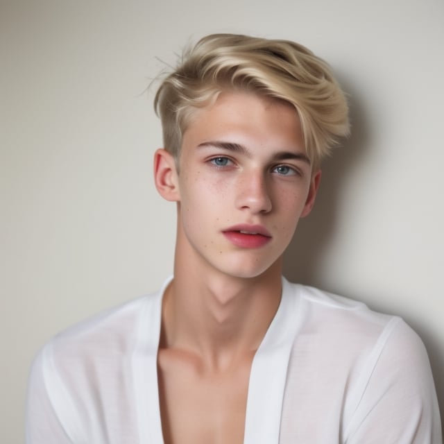 an 18 years old handsome cute blond boy, wear christmas costume, christmas, christmas decoration, christmas tree, sharp focus, finely detailed eyes and face, short hair, fade haircut, male_only, sharp skin, masterpiece, photorealistic, ultra-detailed, fine skin detail, best, super fine, best quality, ultra highres, 8k, RAW photo, cute blond boy,motiontrail,concept_ken_mugshot_ownwaifu