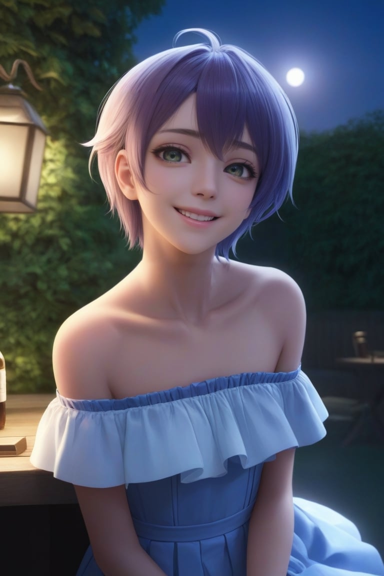 
Best quality, masterpiece, ultra high res, (photorealistic:1.4), raw photo, 1boy, night bar dress, off shoulder, garden, glowing skin, light smile, 

,Male mature, androgynous, male face, flat_chest, otoko no ko, femboy, twink, 