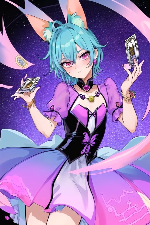 {{{1man}}}, [pretty pose] and [pretty dress ] , vibrant colors, cartoonish features, glossy finish, vertical orientation, tarot, 

,male mature
,otoko no ko, femboy