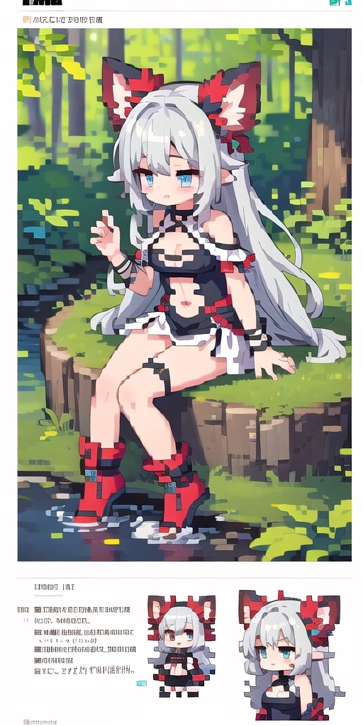 masterpiece,best_quality,,cleavage cutout,1girl,(long_hair),druid,loli,long hair,bare shoulder,game character design reference ui,