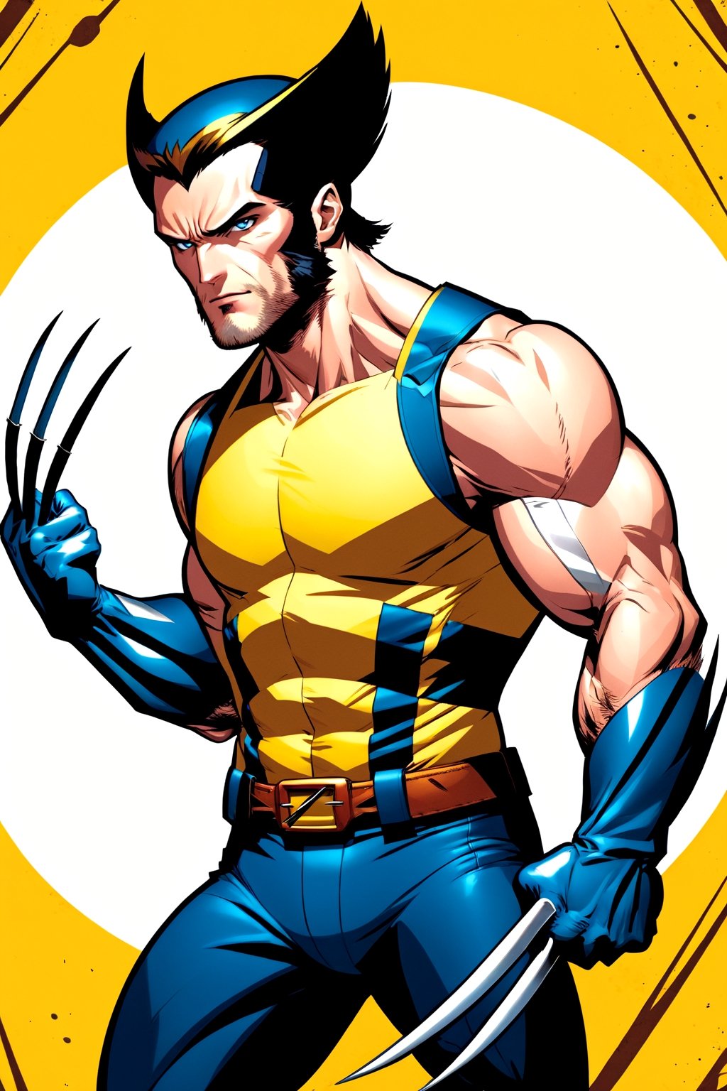  Wolverine character, wallpaper style