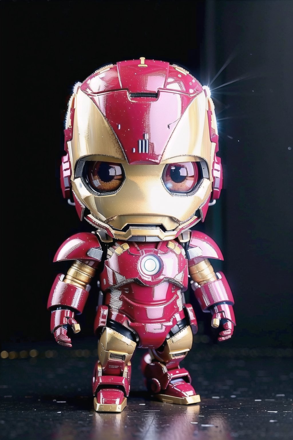 photorealistic, best quaity, 8k, high_resolution,3dcharacter

chibi iron man wearing his armor, the lights on the armor is well detailed and ready for battle.,mecha musume,SantaLap