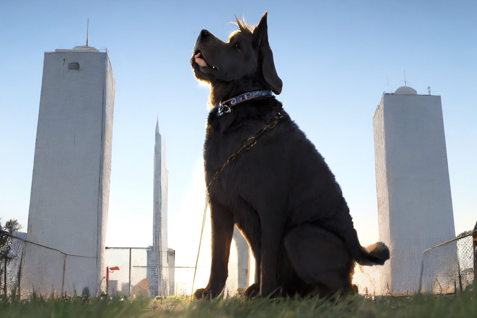 ciudad gotica llena de puros perros