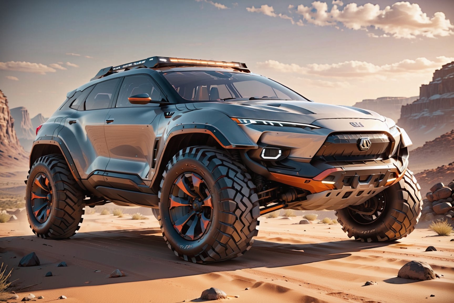 Masterpiece, 4k, High Resolution, Octane Render, Unreal Engine 5, Award Winning, Dramatic Lighting, Intricate, 8k Highly Professional Detail, HDR, Smooth, Sharp Focus, Illustration, Unreal Engine 5, Octane Render, Cinematic Light, dynamic volumetric lighting, car, suv, all-terrain vehicle, concept, science fiction, future,c_car