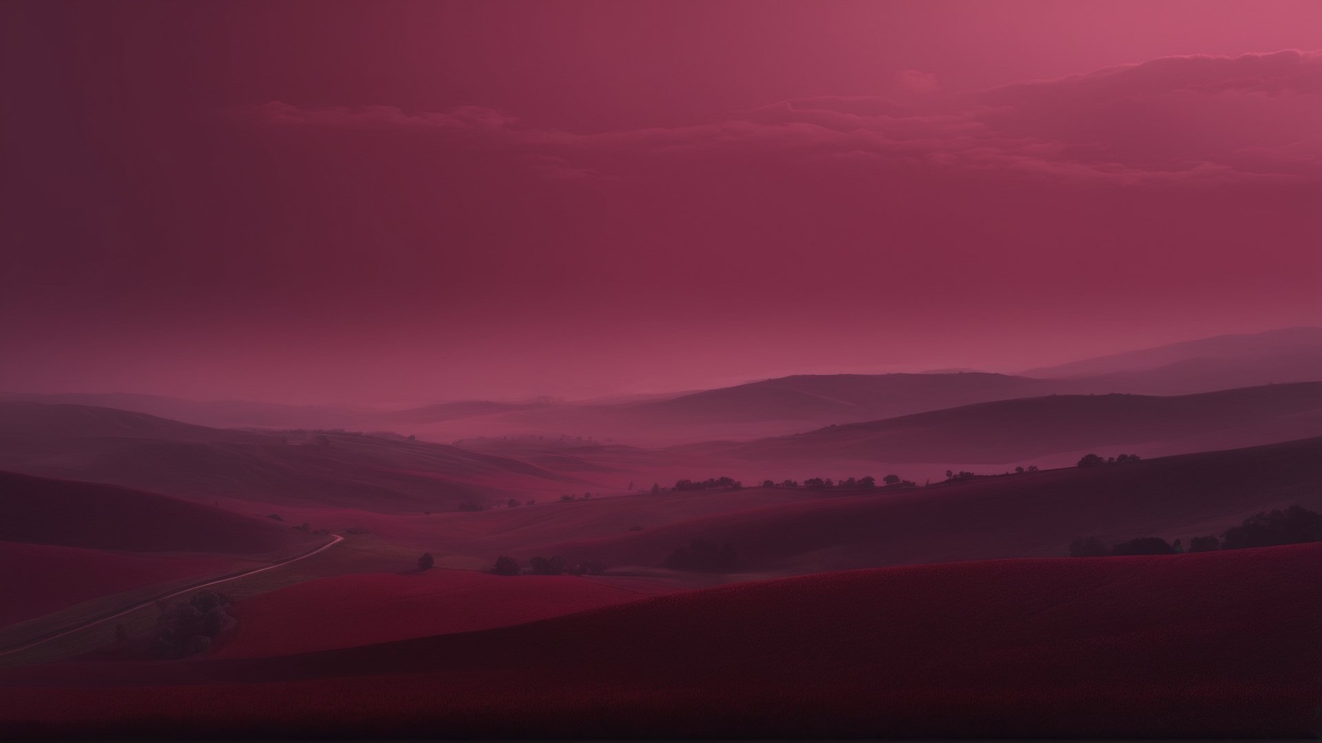 professional digital art Alone Moods,Deep Burgundy,haze,no human
