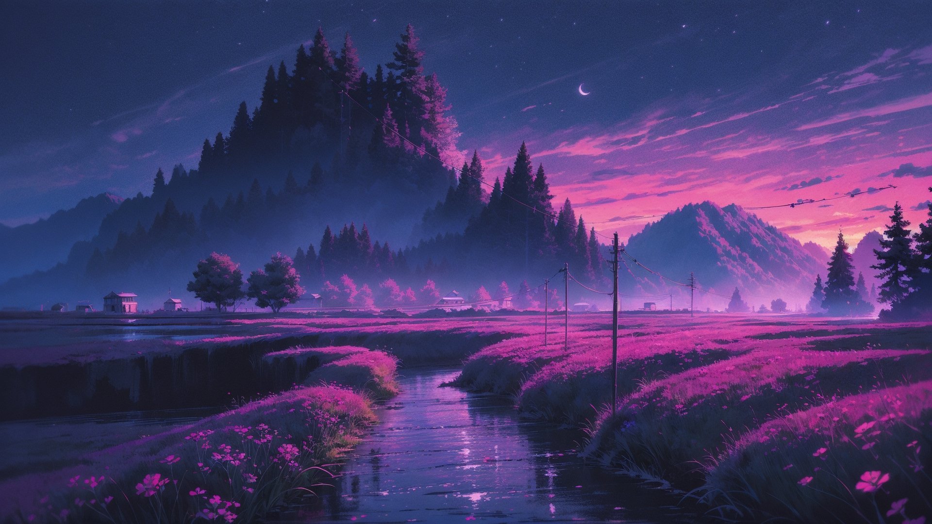 professional digital art of lofi landscape BG painting, digital art, beautiful composition, trending on artstation and deviantart, masterpiece