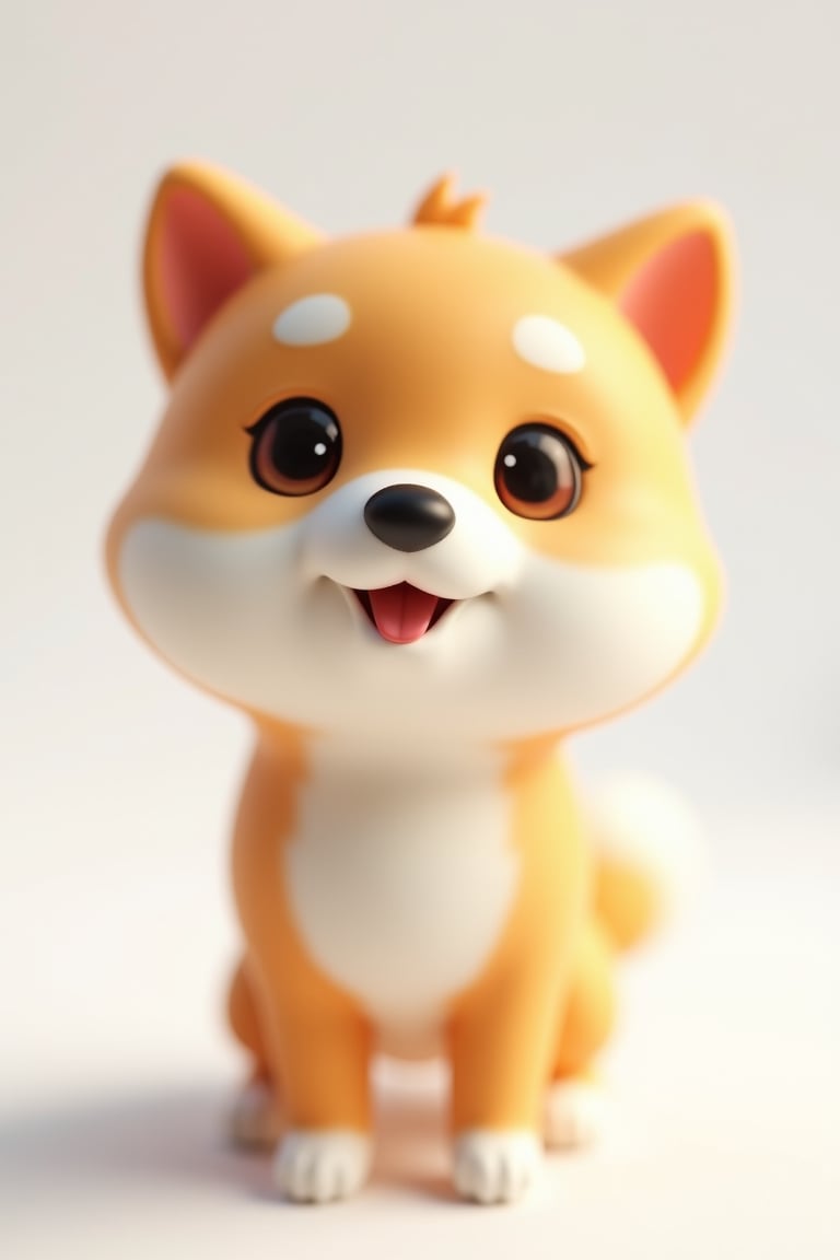 ( volumatric lighting , very detail face ,white background) ), 3D model , Nendoroid style, Japanese mascot, art toys secret collectible figurine, ((a cute chibi Shiba Inu in fantastic beasts charactor, minimalist cartoon,beautyful smile happy face , brown eye ,pastel rainbow hd texture , a symphony of visual balance harmony) ), beautyful 3D render, product picture ,  relax poses ,  mood shiny.