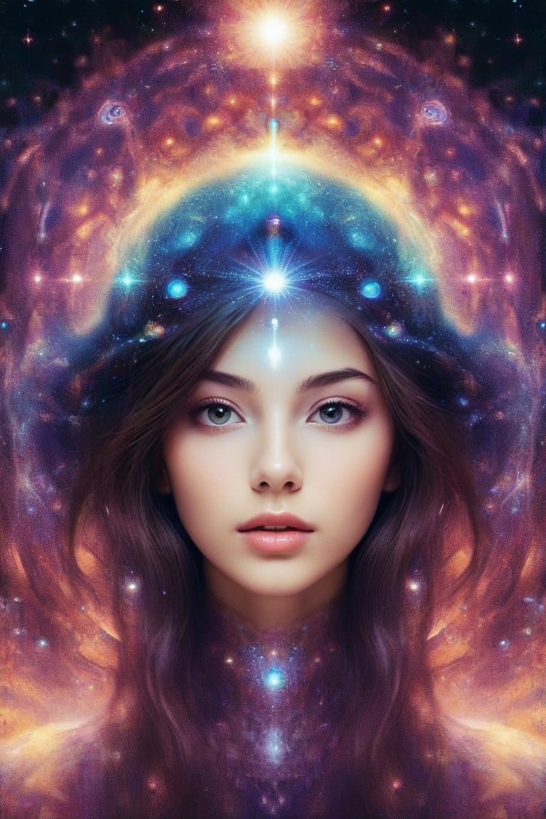 Mystical girl in the fifth dimension
