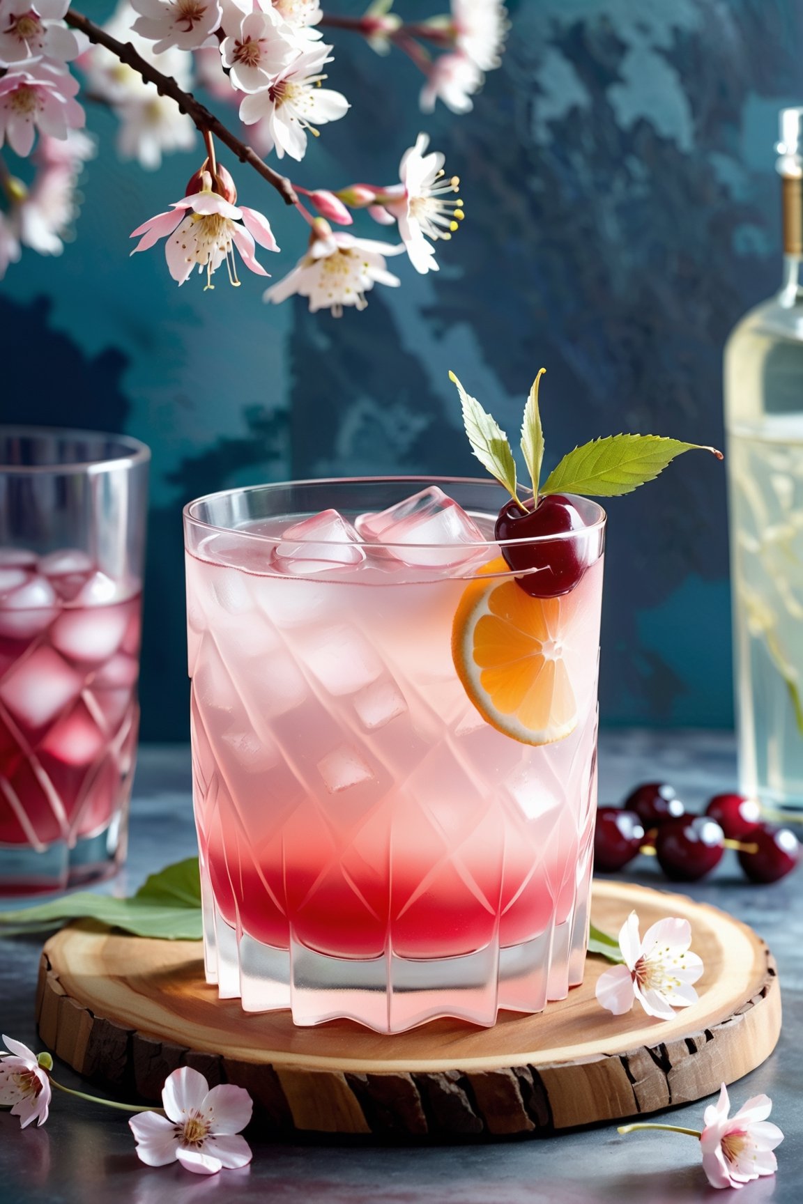 A refreshing cocktail with cherry blossom-infused vodka and a hint of elderflower liqueur.