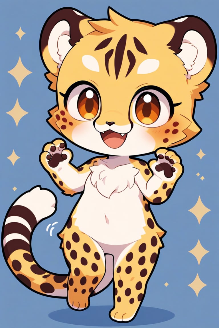 1girl,full nude,furry girl,furry chest,furry body,anime,cute,kawaii,masterpiece,furry,cheetah,best smile,chibi,foot-pad,hand-pad